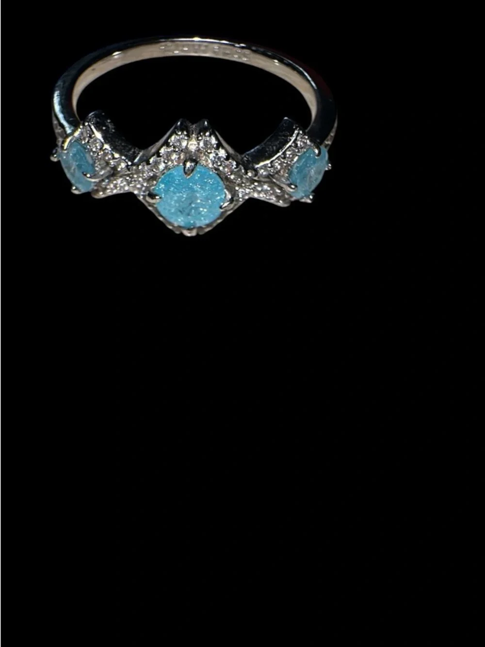 Bomb Party Aqua Blue Druzy Crown Ring - Women's Jewelry